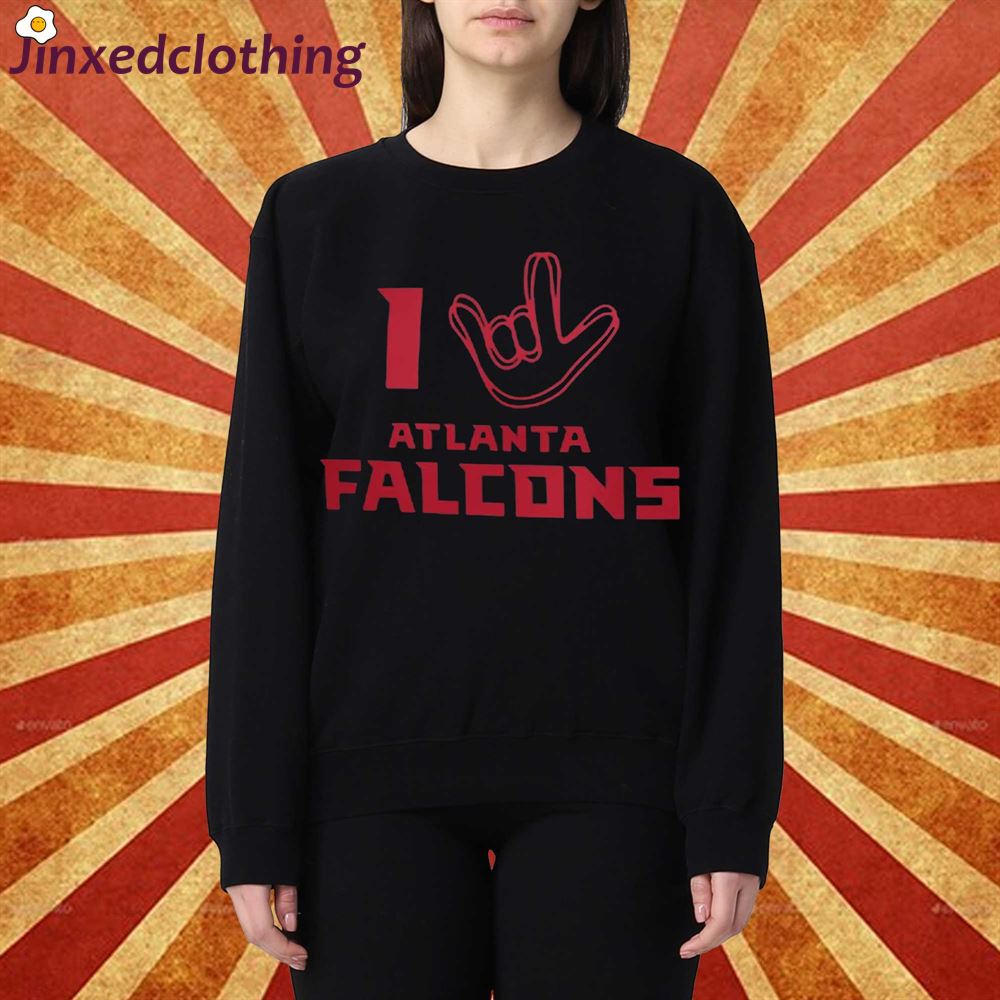 Atlanta Falcons Homage The Nfl Asl Collection By Love Sign Tri-blend T-shirt 